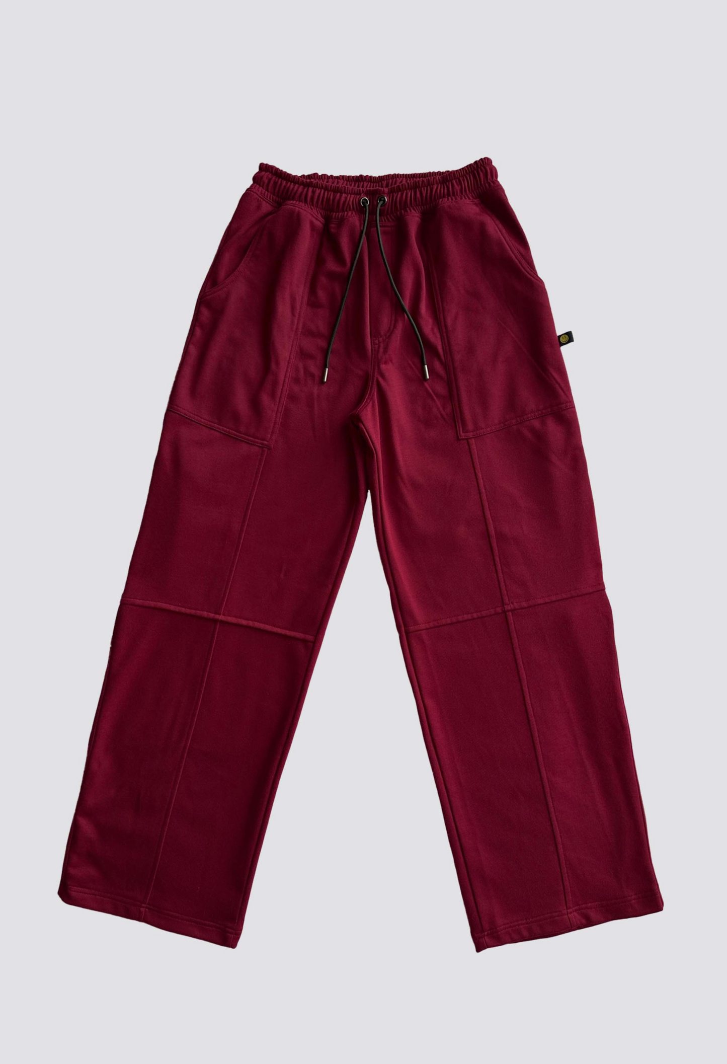 COTTON OVERSIZE CARGO PANT - BURGUNDY