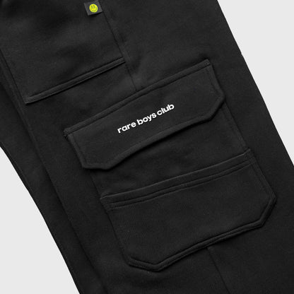 RARE CARGO PANTS SUPERWEIGHT - BLACK