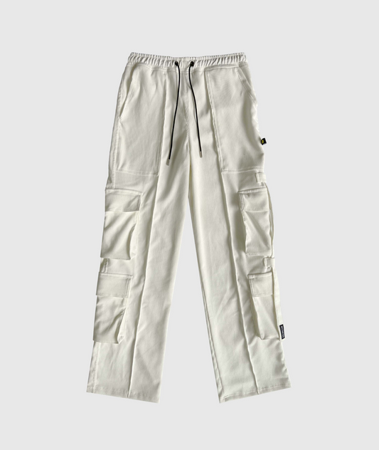 CORDUROY CARGO PANTS - IVORY