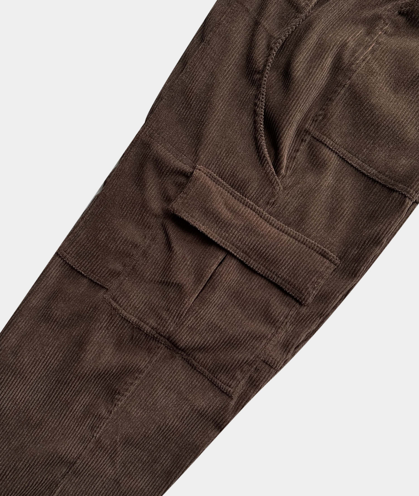 OVERSIZE CORDUROY CARGO PANT - CHOCOLATE