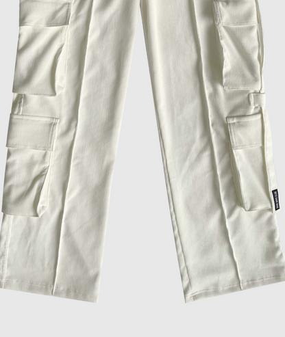 CORDUROY CARGO PANTS - IVORY