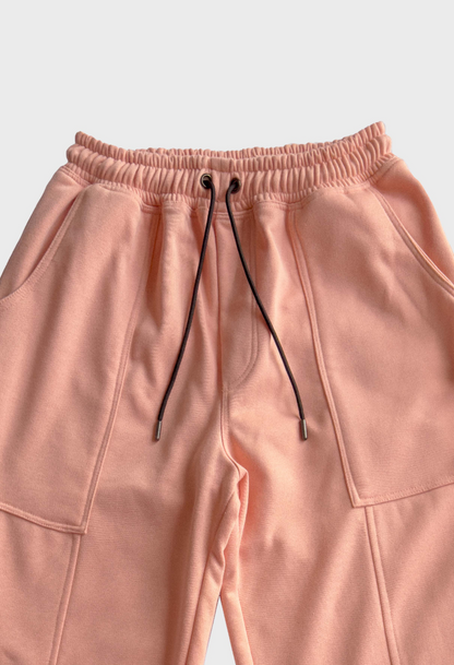 COTTON OVERSIZE SWEATPANT - PEACH