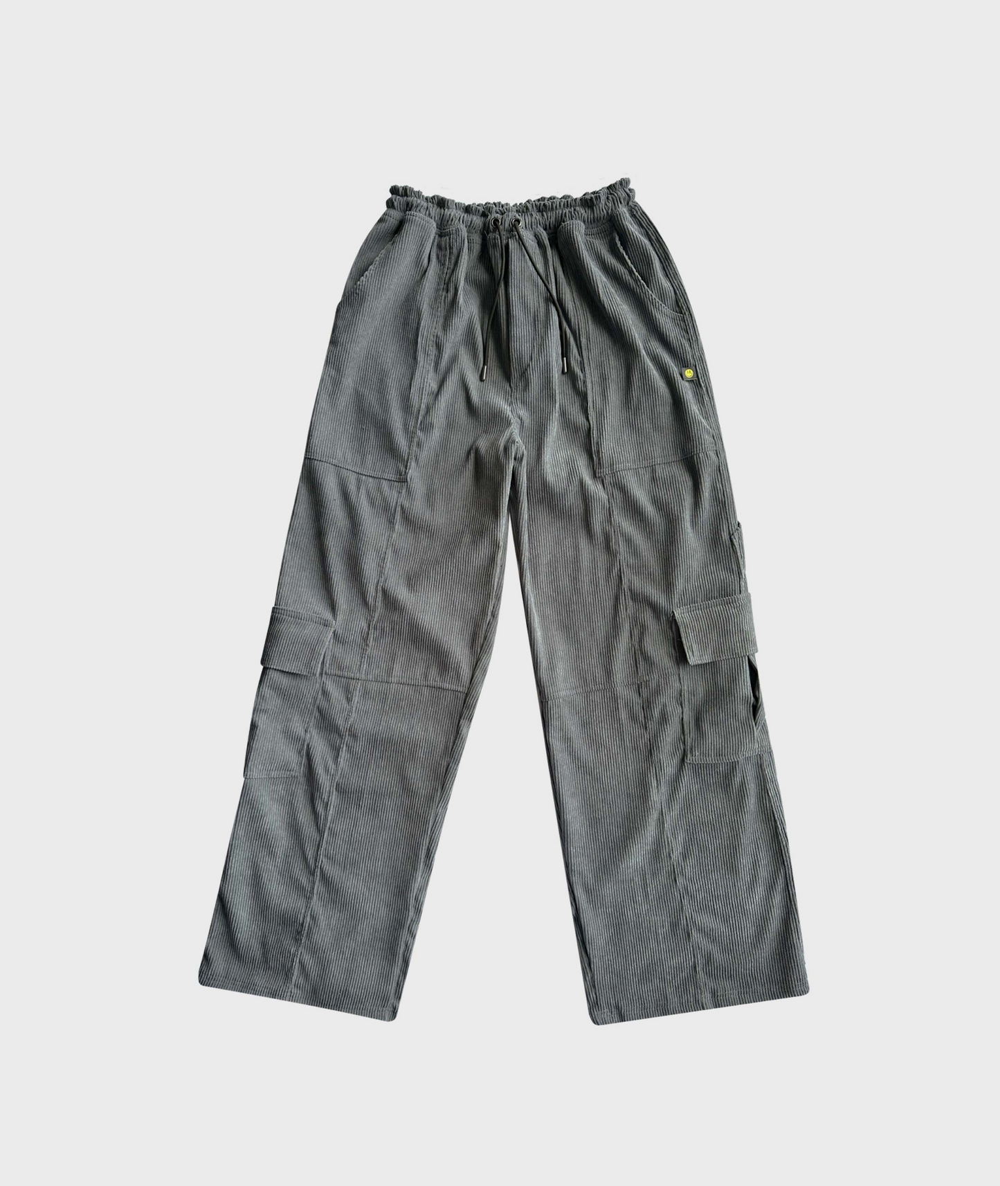 OVERSIZE CORDUROY CARGO PANT - GREY