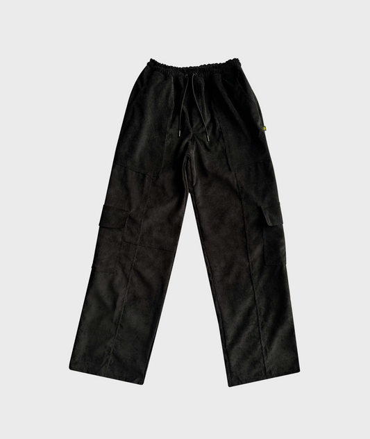 OVERSIZE CORDUROY CARGO PANT - BLACK