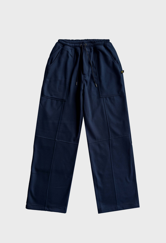 COTTON OVERSIZE CARGO PANT - BLUE