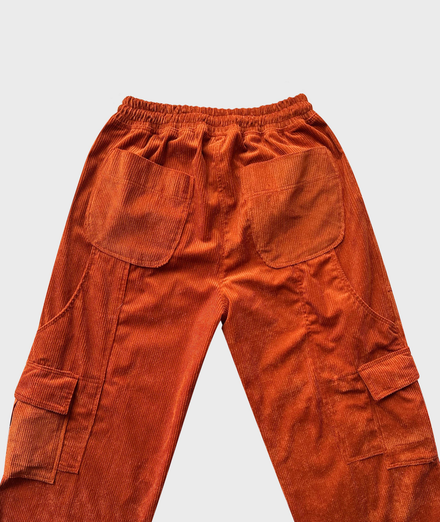 OVERSIZE CORDUROY CARGO PANT - BRICK