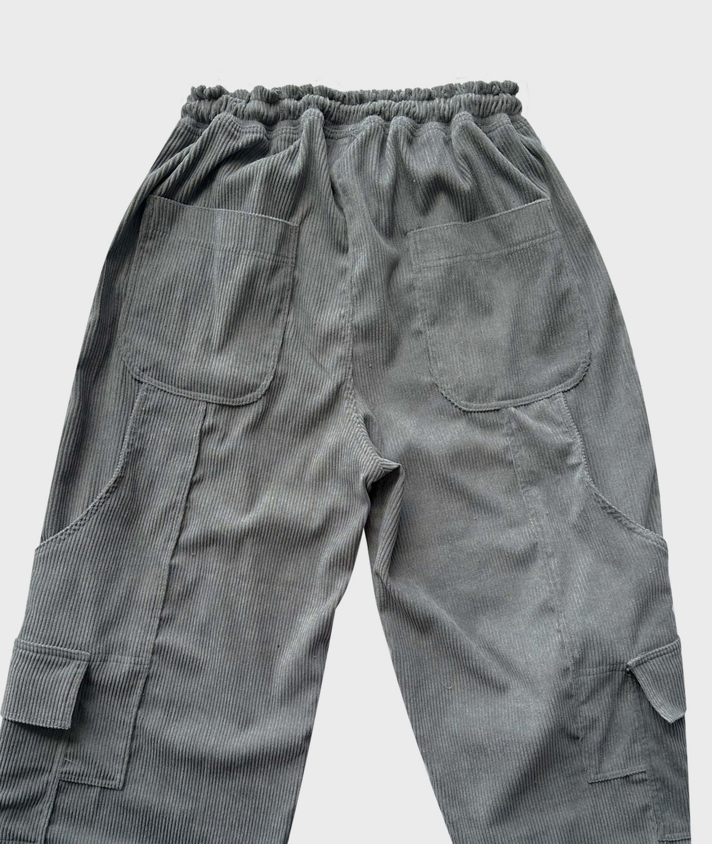 OVERSIZE CORDUROY CARGO PANT - GREY