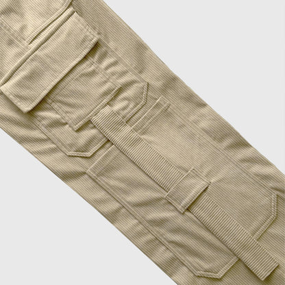 OVERSIZE CORDUROY CARGO PANT - SAND