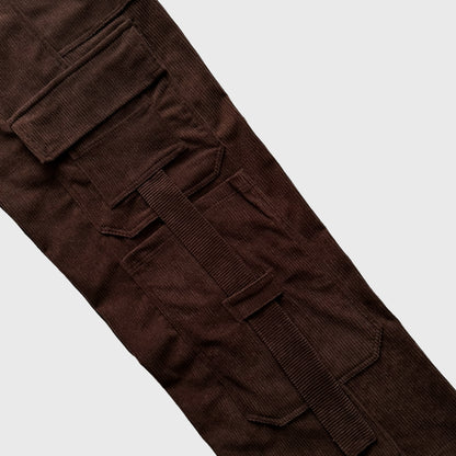 OVERSIZE CORDUROY CARGO PANT - CHOCOLATE