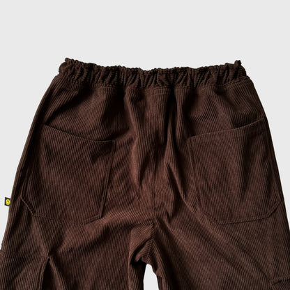 OVERSIZE CORDUROY CARGO PANT - CHOCOLATE