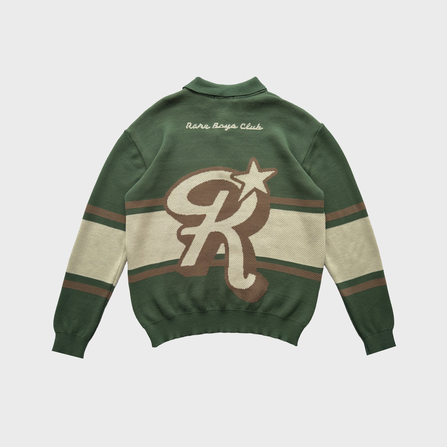 Knit Polo Pullover - Olive
