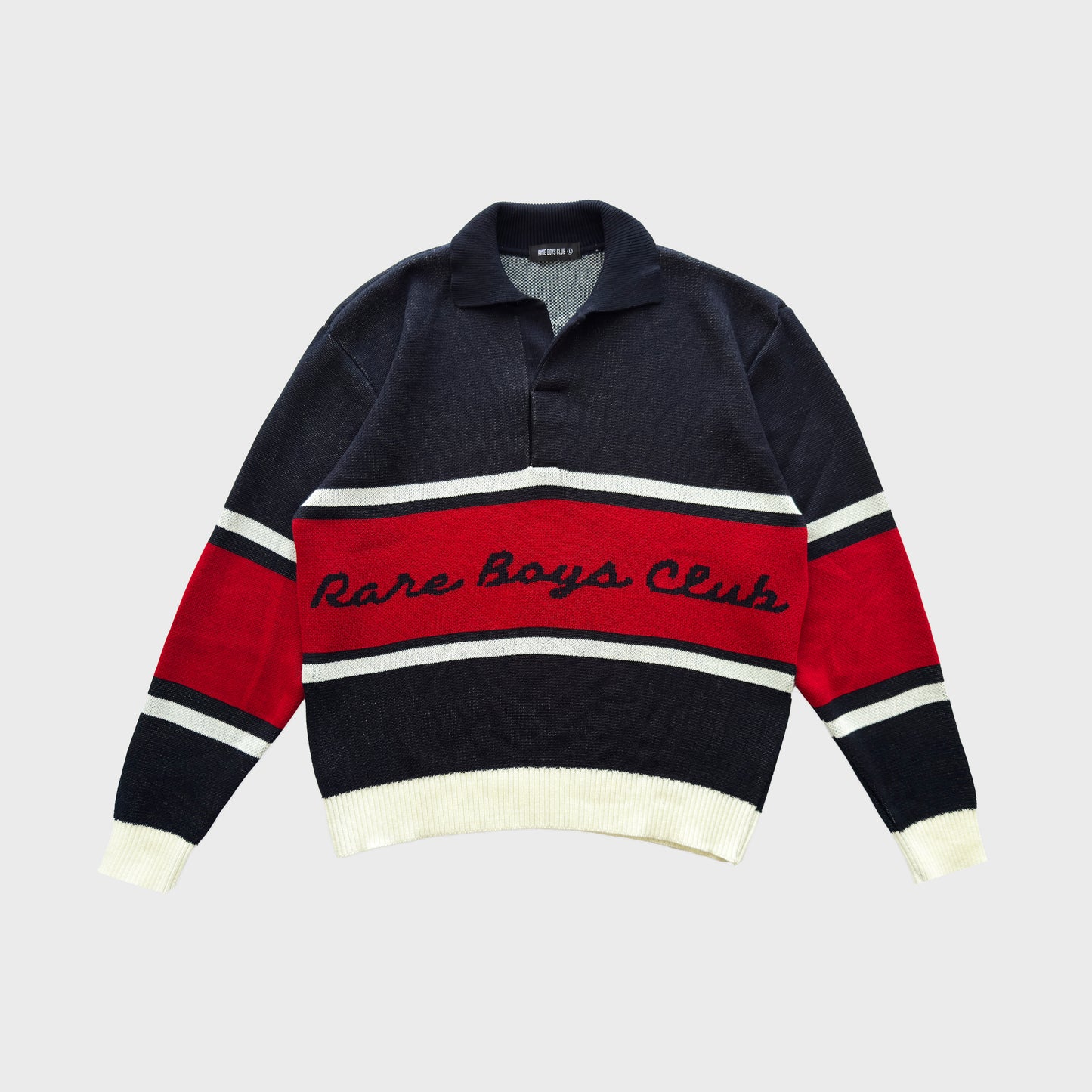 Knit Polo Pullover - Red
