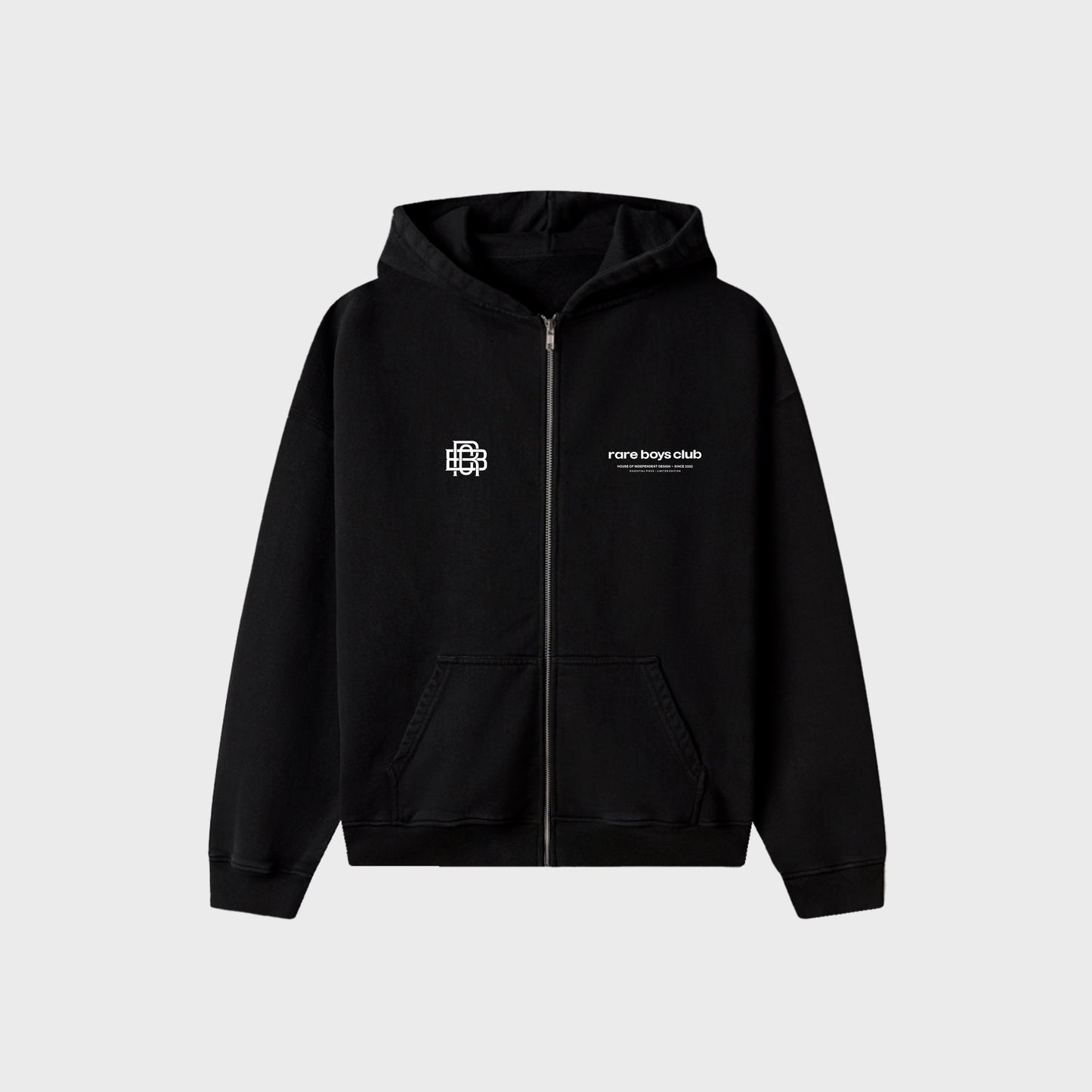Superweight Zipper Hoodie – Black