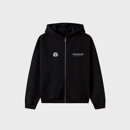 Superweight Zipper Hoodie – Black